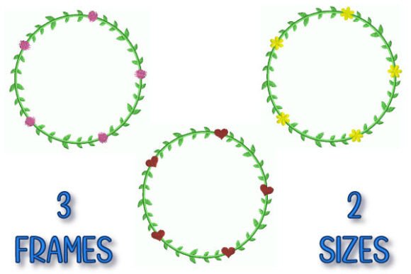 Floral Frames Embroidery Design