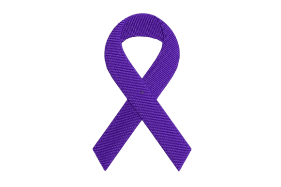 Gynecological Cancer Ribbon Embroidery