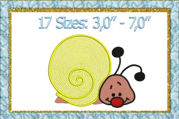 Snail Embroidery Design
