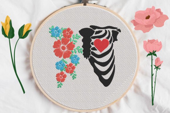 The Breastbone and the Flower Embroidery